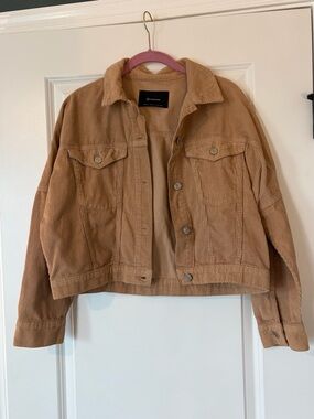 stradivarius Tan Corduroy Trucker Jacket
